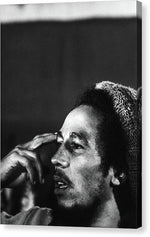 Bob Marley In Thought - Canvas Print