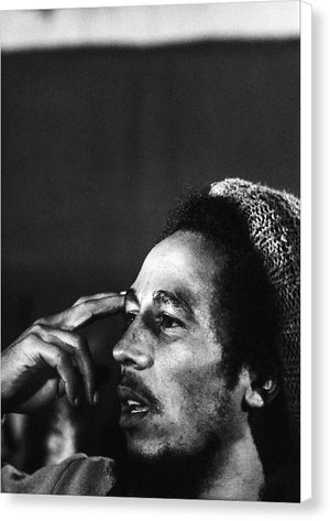 Bob Marley In Thought - Canvas Print