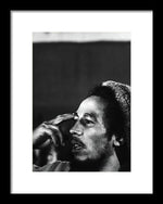 Bob Marley In Thought - Framed Print