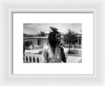 Peter Tosh Burning A Spliff In His Front Yard With His Parrot Freddie - Framed Print