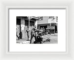 Vendor In The  Streets Of Kingston - Framed Print