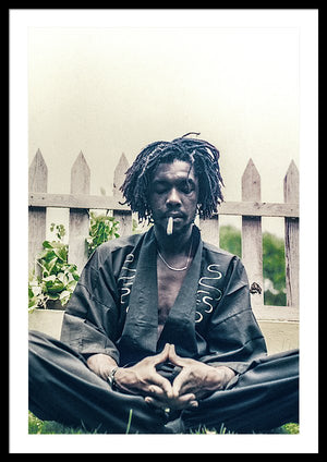 Peter Tosh In Meditation With Spliff - Framed Print