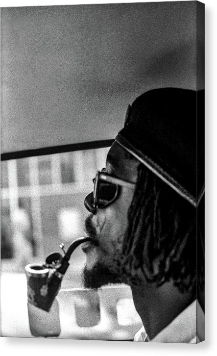 Peter Tosh Profile With Herb Pipe  - Canvas Print
