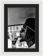 Peter Tosh Profile With Herb Pipe  - Framed Print