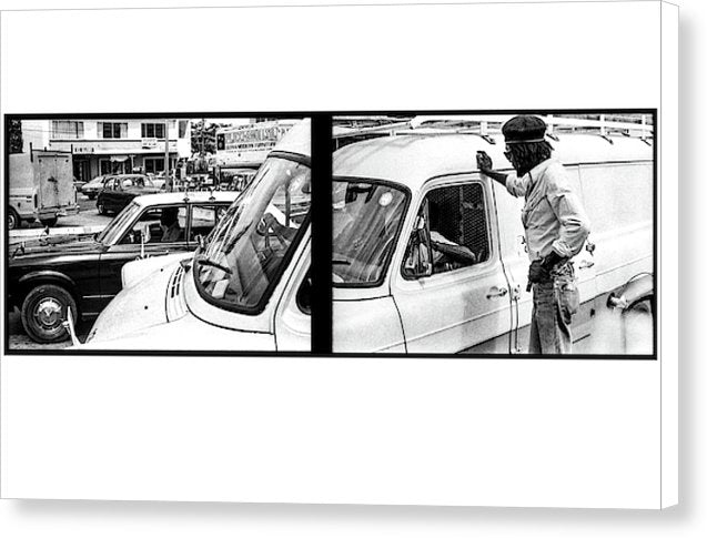 Peter Tosh Talking With Locals  - Canvas Print
