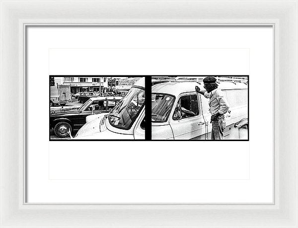 Peter Tosh Talks To Someone In Traffic - Framed Print