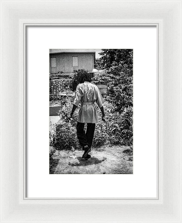 Peter Tosh Walking In His Yard - Framed Print