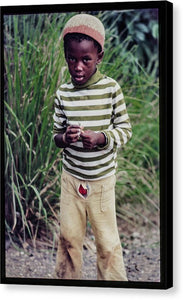 Young Boy in Jamaica In Jamaica- Canvas Print